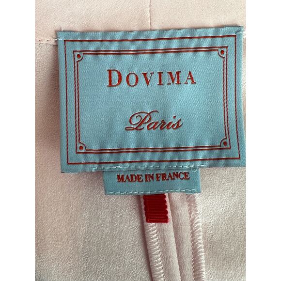 Dovima Paris Pink Silk long sleeves red wrist ties tunic top blouse size S - Picture 5 of 14